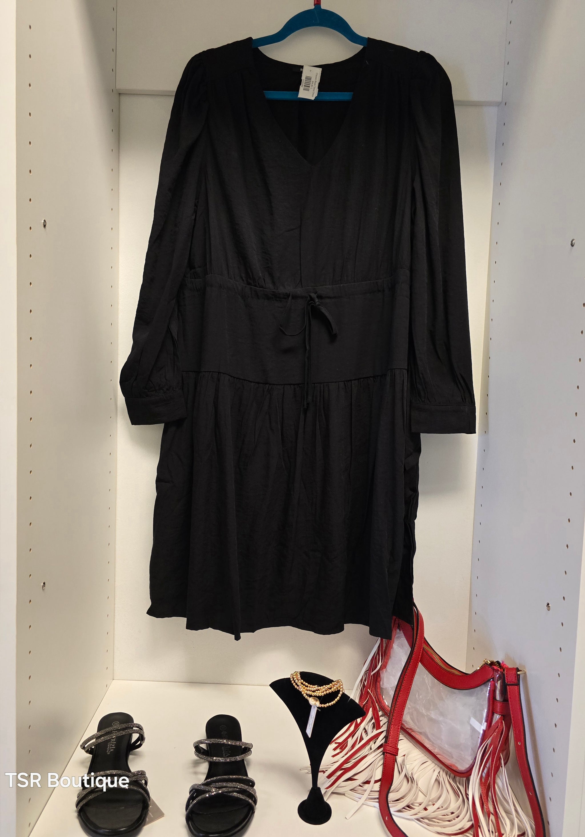 Classic Black Tiered Dress M